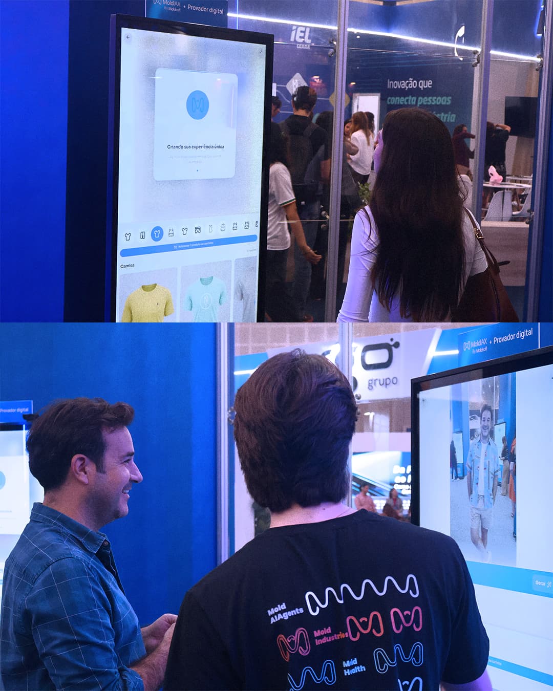 Público na área de demonstração do TRY-ON